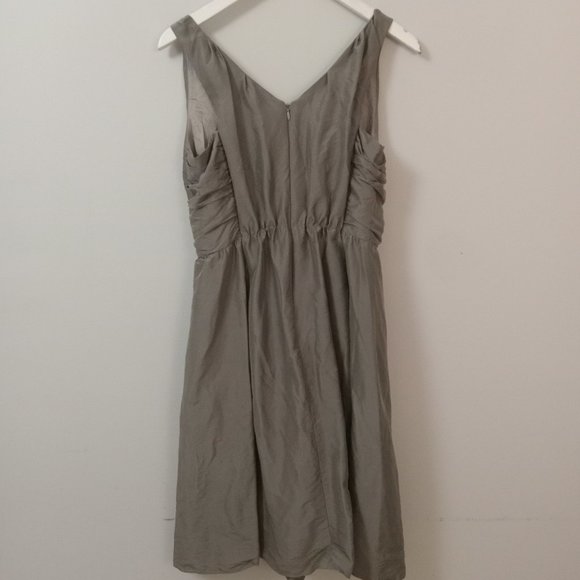 $5 LAST CALL! BANANA REPUBLIC | Grey Silk Dress - Picture 3 of 14